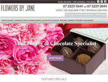 Tablet Screenshot of flowersbyjane.com.au